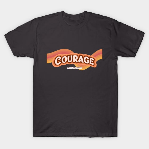 Retro Courage T-Shirt by Lone Wolf Works
